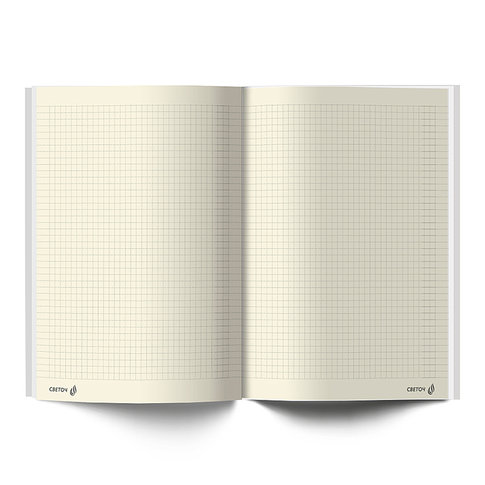 Бизнес-блокнот 64л. "Дама с собачкой" блок кремовый, евроформат, французская клетка