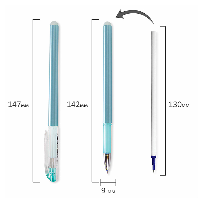 Фото к товару Ручка стираемая гелевая "College" EGP-664, синяя, игольчатый узел 0,5 мм, линия письма 0,38 мм Ручка стираемая гелевая "College" EGP-664, синяя, игольчатый узел 0,5 мм, линия письма 0,38 мм