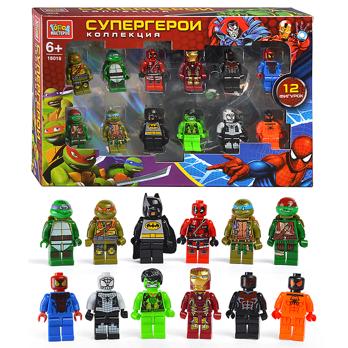 Конструктор фигурки "Супер герои" 12шт Конструктор фигурки "Супер герои" 12шт