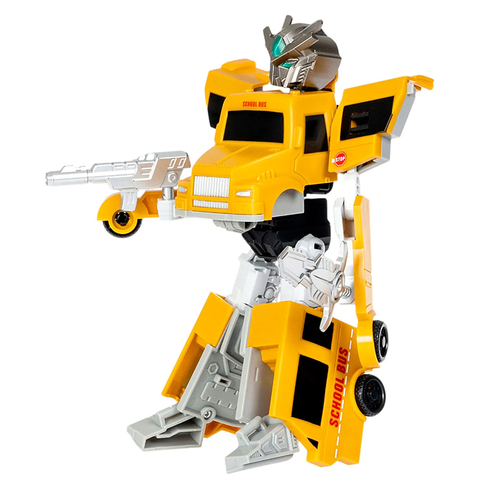 Фото к товару Трансформер 2в1 "Робот-автобус" цвет жёлтый, BOX 21,8х17,5х9,7см Трансформер 2в1 "Робот-автобус" цвет жёлтый, BOX 21,8х17,5х9,7см