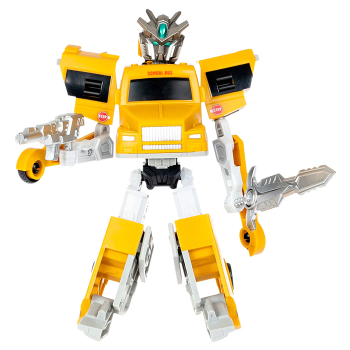 Фото к товару Трансформер 2в1 "Робот-автобус" цвет жёлтый, BOX 21,8х17,5х9,7см Трансформер 2в1 "Робот-автобус" цвет жёлтый, BOX 21,8х17,5х9,7см