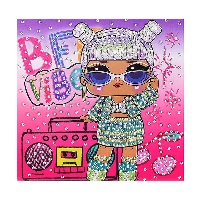 Алмазная мозаика 15*15 "ЛОЛ" в коробке