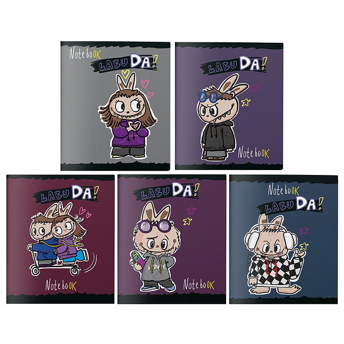 Тетрадь 48л. клетка А5 скрепка S "Лабу-Да!" Твин лак 