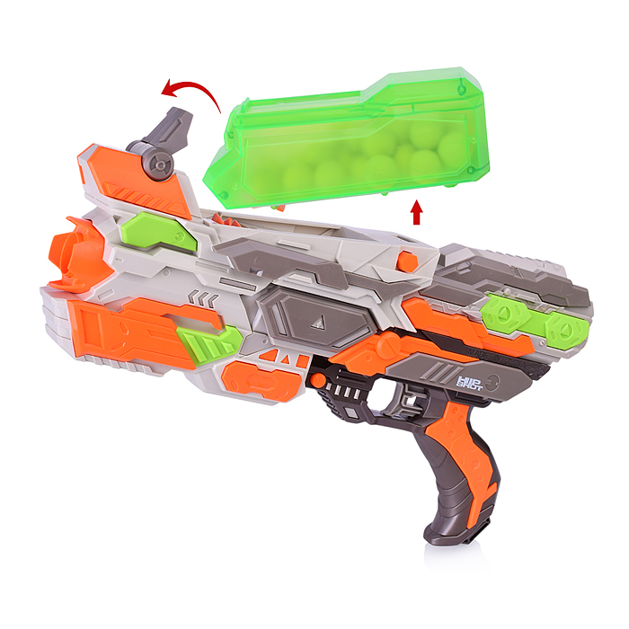 Фото к товару Бластер FJ9012 "Bullet storm" с шариками, в коробке Бластер FJ9012 "Bullet storm" с шариками, в коробке