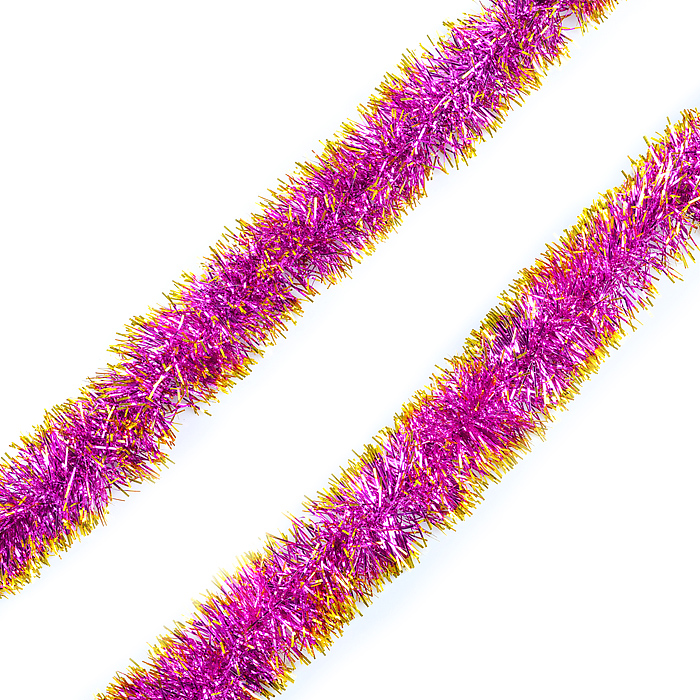 Мишура S0292 (7см*2м) жёлтый-розовый Мишура S0292 (7см*2м) жёлтый-розовый