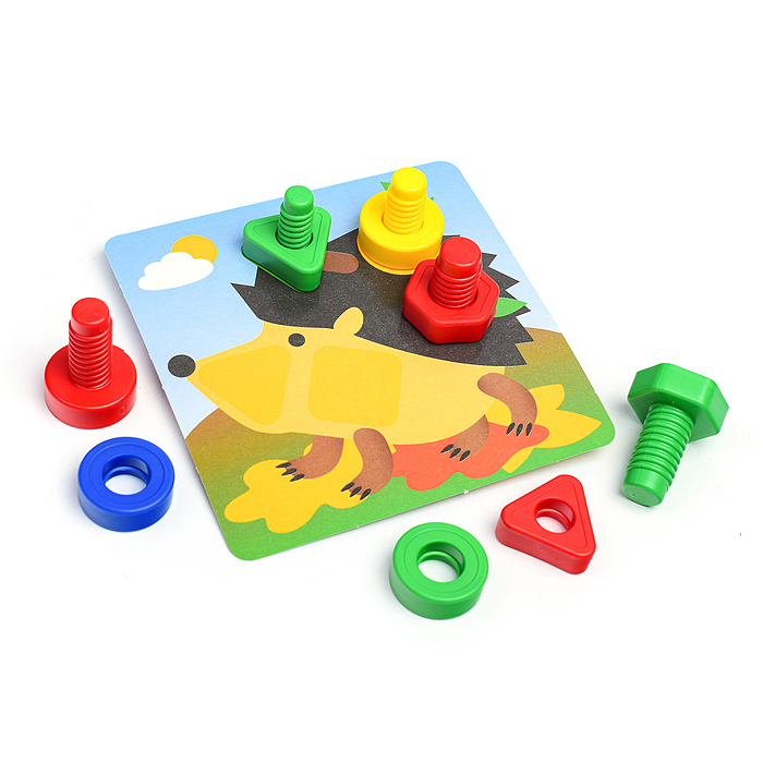 Фото к товару Конструктор "Болты и Гайки" тип 1 (16 болтов и 16 гаек, 9 карточки с заданиями) Конструктор "Болты и Гайки" тип 1 (16 болтов и 16 гаек, 9 карточки с заданиями)