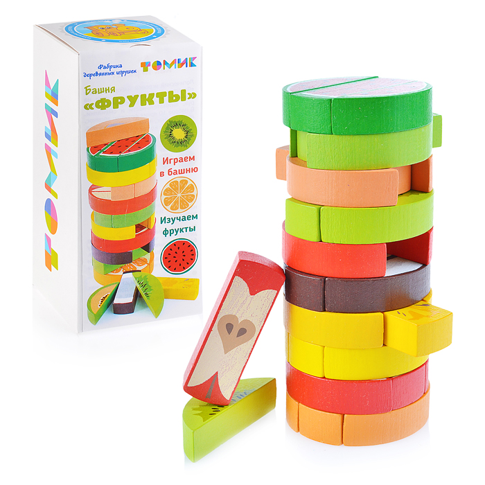 Логический игровой набор "Башня" "Фрукты" ( 30 дет.) Логический игровой набор "Башня" "Фрукты" ( 30 дет.)