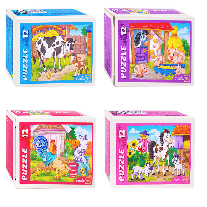 Пазлы 12 "Ферма" 