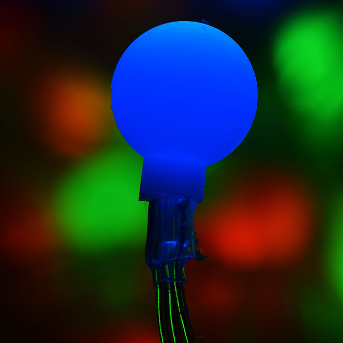 Фото к товару Электрогирлянда "Бусины", 4 м, 20 ламп, цветная Электрогирлянда "Бусины", 4 м, 20 ламп, цветная