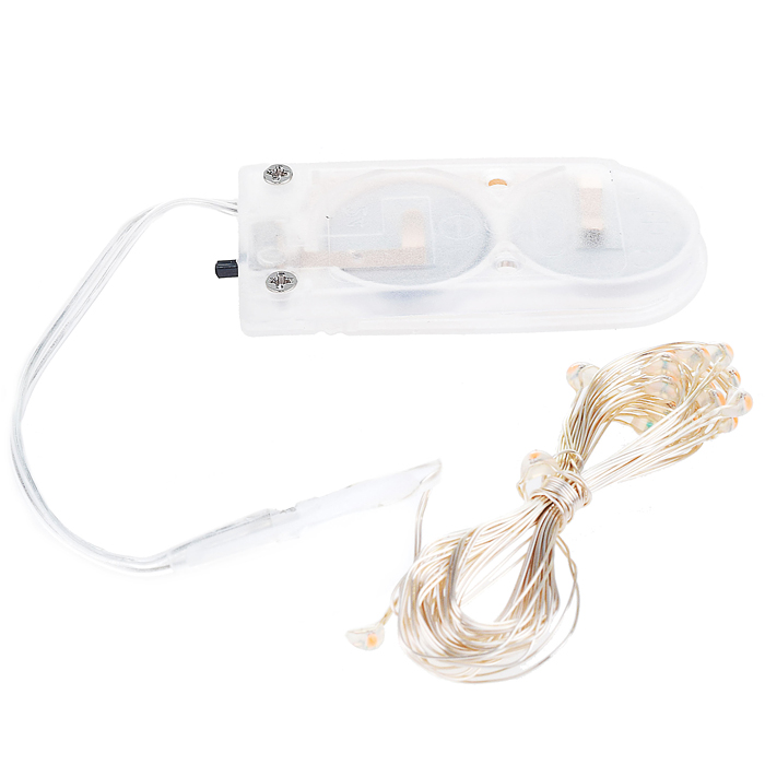 Фото к товару Электрогирлянда Роса 2 м, 20 ламп, на батарейках, цветная Электрогирлянда Роса 2 м, 20 ламп, на батарейках, цветная