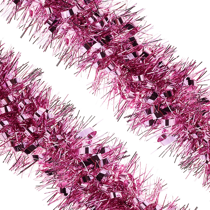 Мишура S0948-4 (10см*2м) розовая