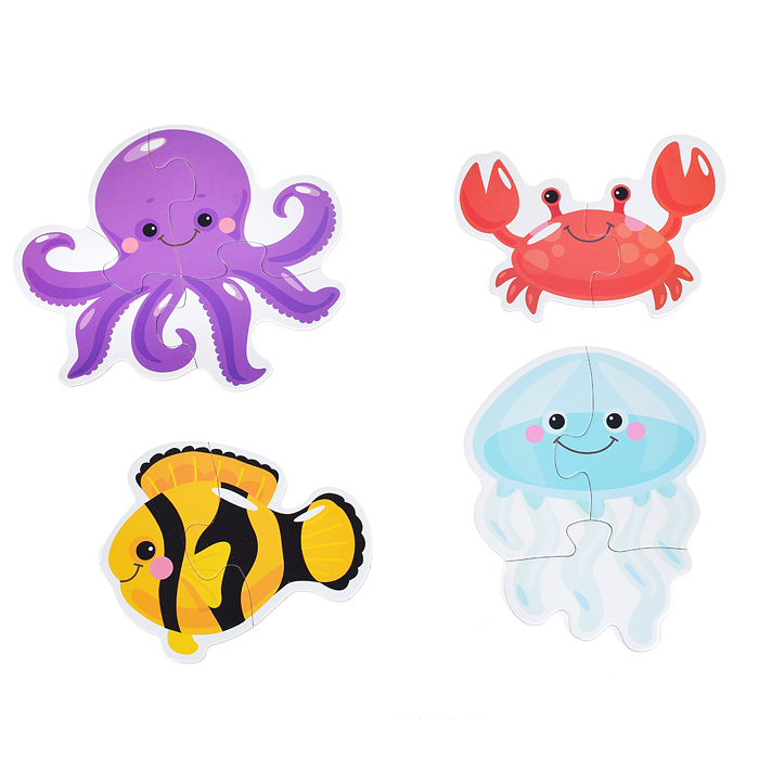 Фото к товару Пазлы контурные "Обитатели моря" Baby Toys Пазлы контурные "Обитатели моря" Baby Toys