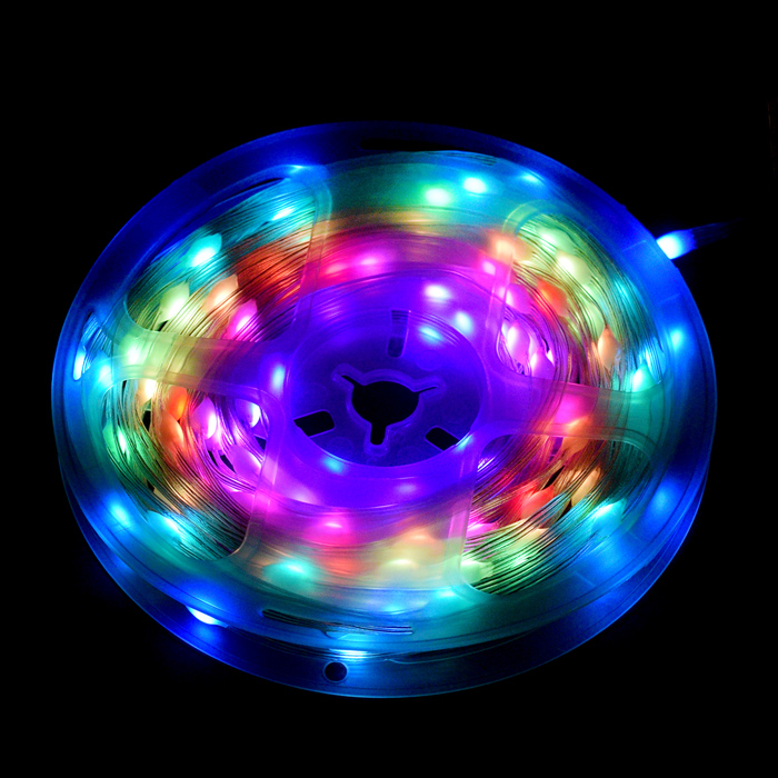 Фото к товару Электрогирлянда светодиодная Роса, 10м, пульт, USB, цветная Электрогирлянда светодиодная Роса, 10м, пульт, USB, цветная