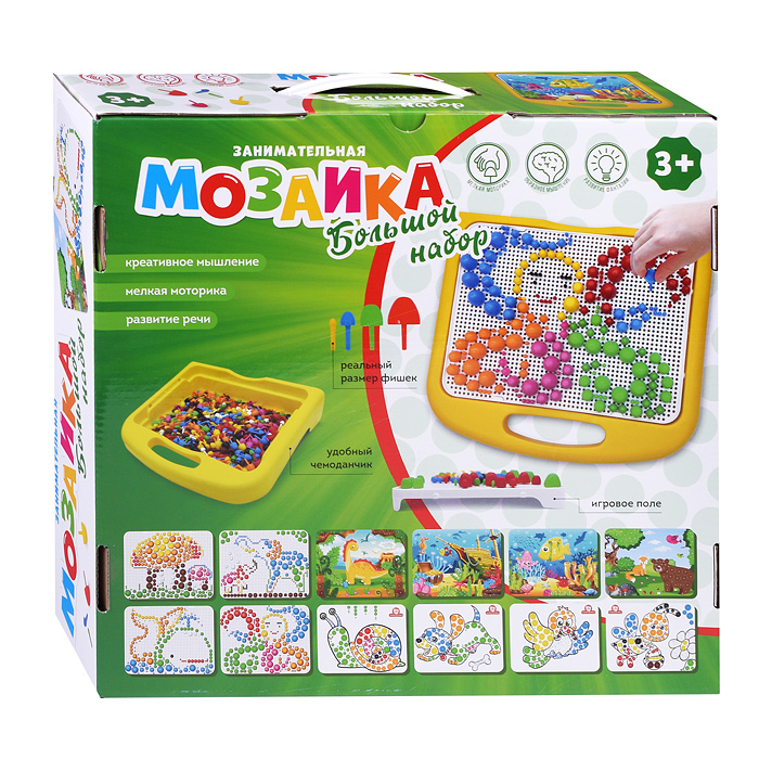 Занимательная мозаика "Большой набор" 570 фишек  