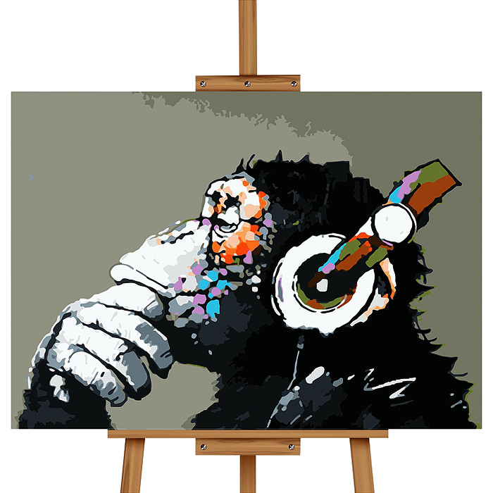 Набор для рисования MKR4030-7 "Картина по номерам 30х40 см. Обезьяна" 