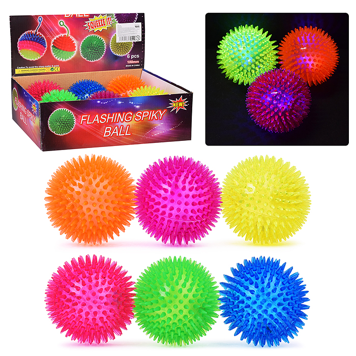 Игрушка-пищалка 00-6468 "Неоновый цвет-3" (10 см) в коробке