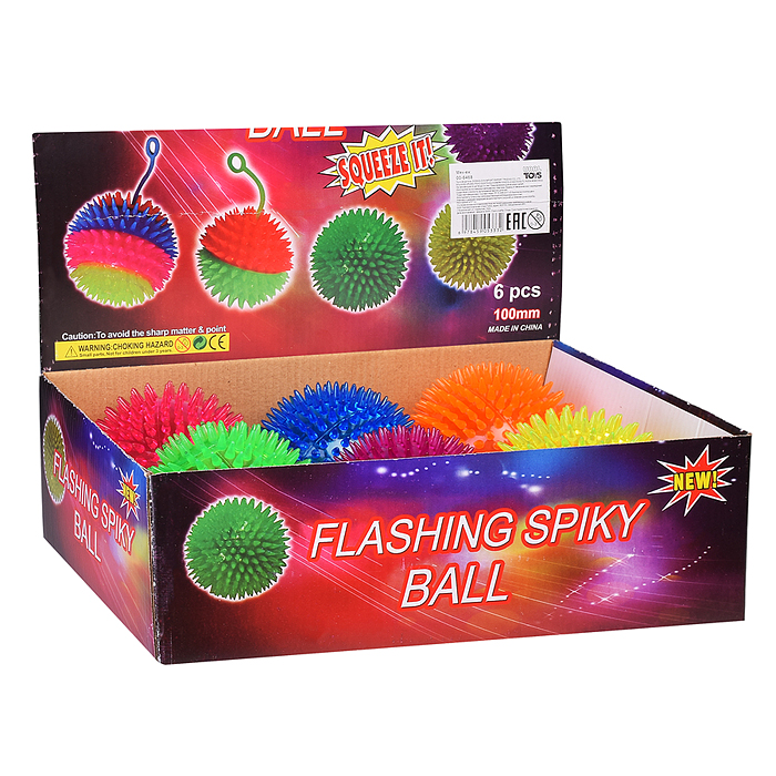 Игрушка-пищалка 00-6468 "Неоновый цвет-3" (10 см) в коробке