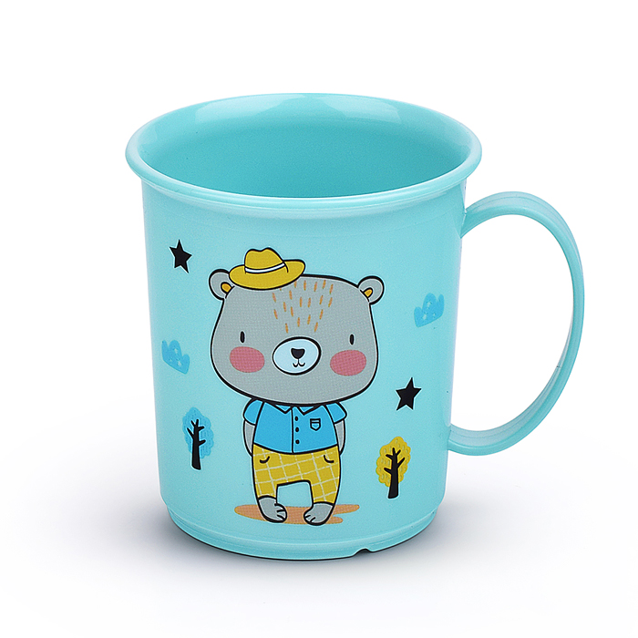 Кружка детская с декором 0,18л (Зеленый)