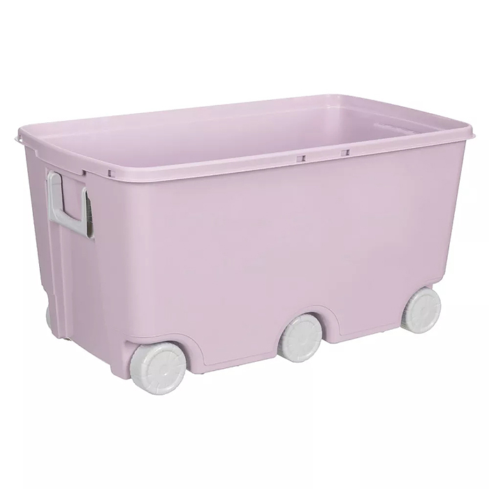 Фото к товару Ящик для игрушек на колесах 66,5л, 685х395х385мм (Розовый) Ящик для игрушек на колесах 66,5л, 685х395х385мм (Розовый)