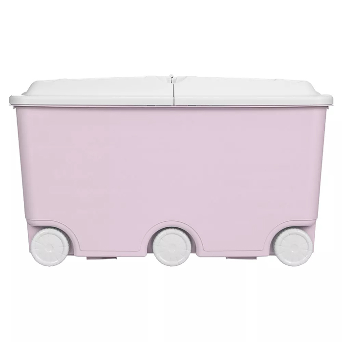 Фото к товару Ящик для игрушек на колесах 66,5л, 685х395х385мм (Розовый) Ящик для игрушек на колесах 66,5л, 685х395х385мм (Розовый)