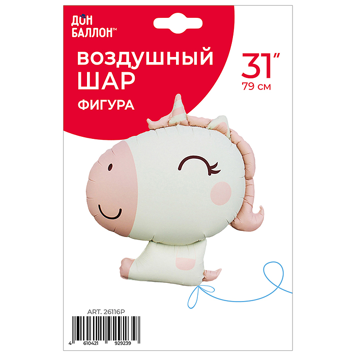 Фото к товару Шар (31''/79 см) Фигура, Милый единорог, Розовый, Сатин, 1 шт. в уп. Шар (31''/79 см) Фигура, Милый единорог, Розовый, Сатин, 1 шт. в уп.