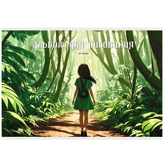Альбом для рисования 40л. "Прогулка в лесу" скрепка Альбом для рисования 40л. "Прогулка в лесу" скрепка