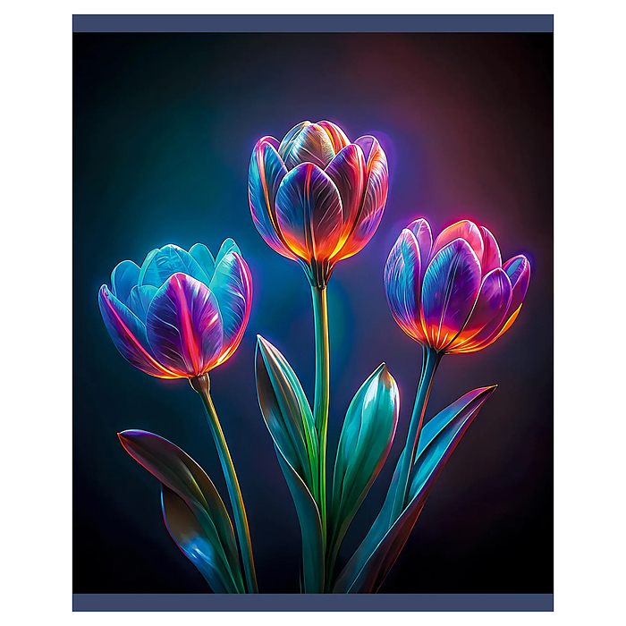 Тетрадь 48л. "В волшебном саду" клетка, скрепка, поля, неон 