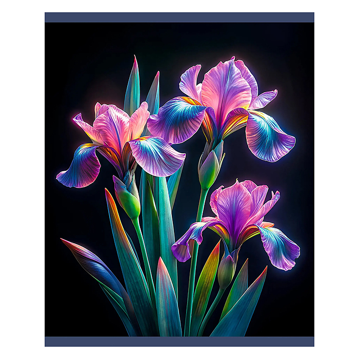 Тетрадь 48л. "В волшебном саду" клетка, скрепка, поля, неон 