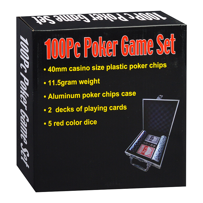 Фото к товару Набор для игры в покер (100 фишек) Набор для игры в покер (100 фишек)