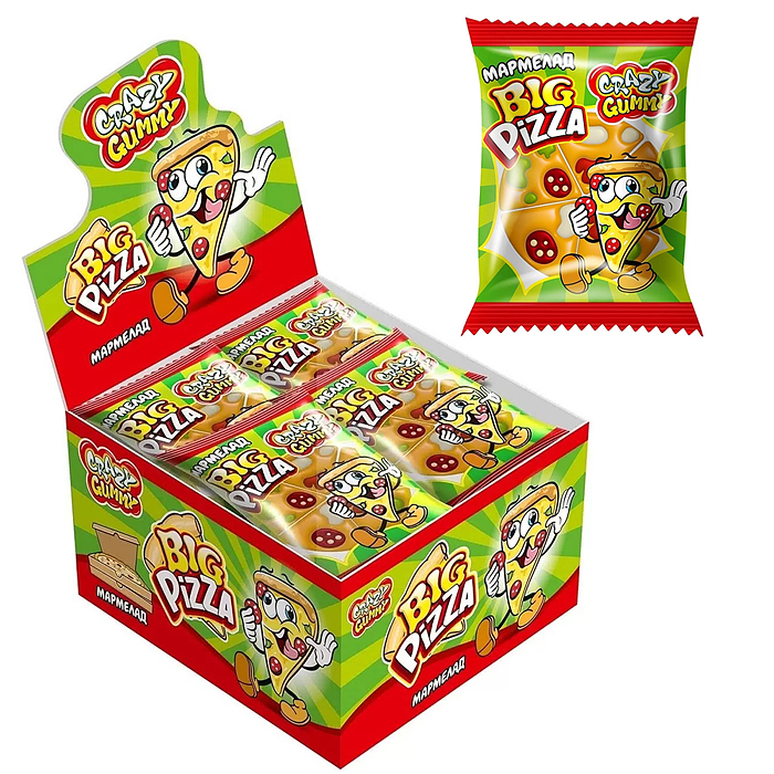 Мармелад "Crazy gummy. Big Pizza" 16гр (36шт)