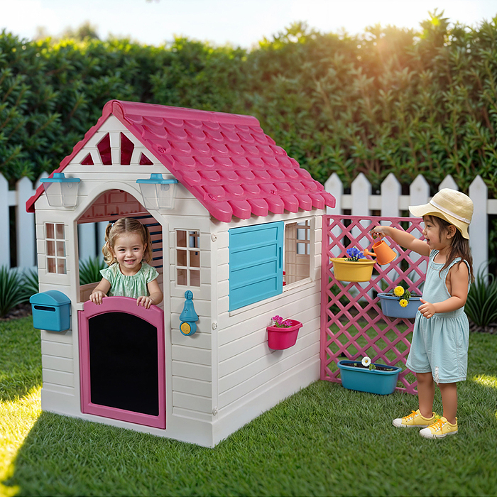 Фото к товару Домик игровой Garden Play house, розовый Домик игровой Garden Play house, розовый
