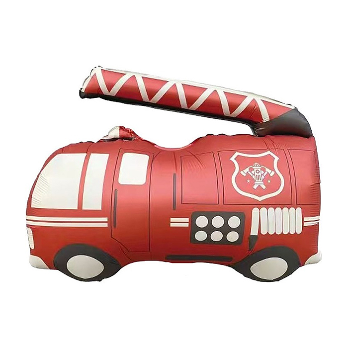 Шар (26''/66 см) Фигура, Пожарная машина, Красный, Сатин, 1 шт. в уп.