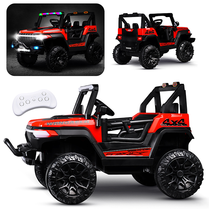 Электромобиль детский SYB-9688 "Крутой внедорожник" (цвет красный)