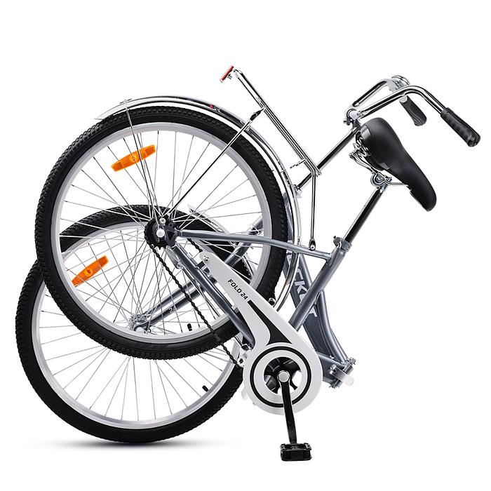 Велосипед 24" Rocket City Fold 24, цвет серый, размер 16"