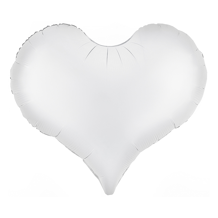 Шар (24''/61 см) Сердце, Люкс, Белый, Сатин, 1 шт. в уп. Шар (24''/61 см) Сердце, Люкс, Белый, Сатин, 1 шт. в уп.