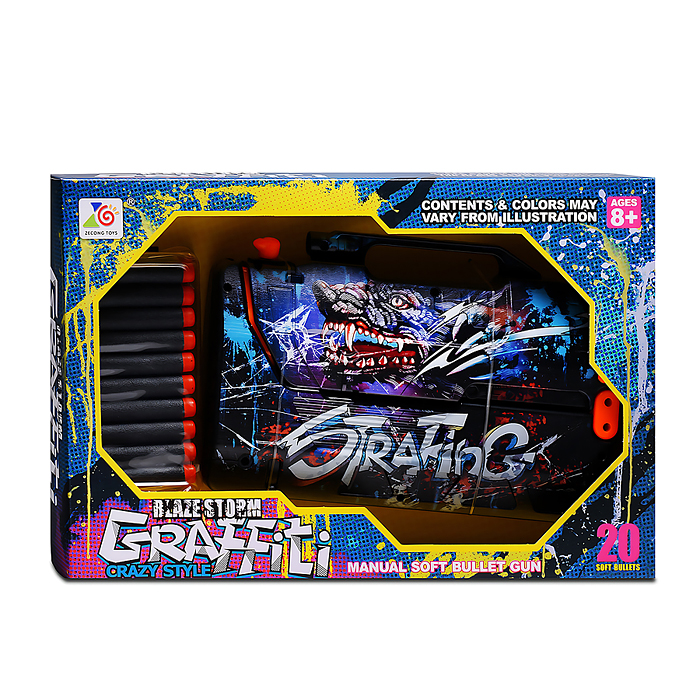 Фото к товару Бластер ZC7205 "Дракон" с мягкими пулями, в коробке Бластер ZC7205 "Дракон" с мягкими пулями, в коробке