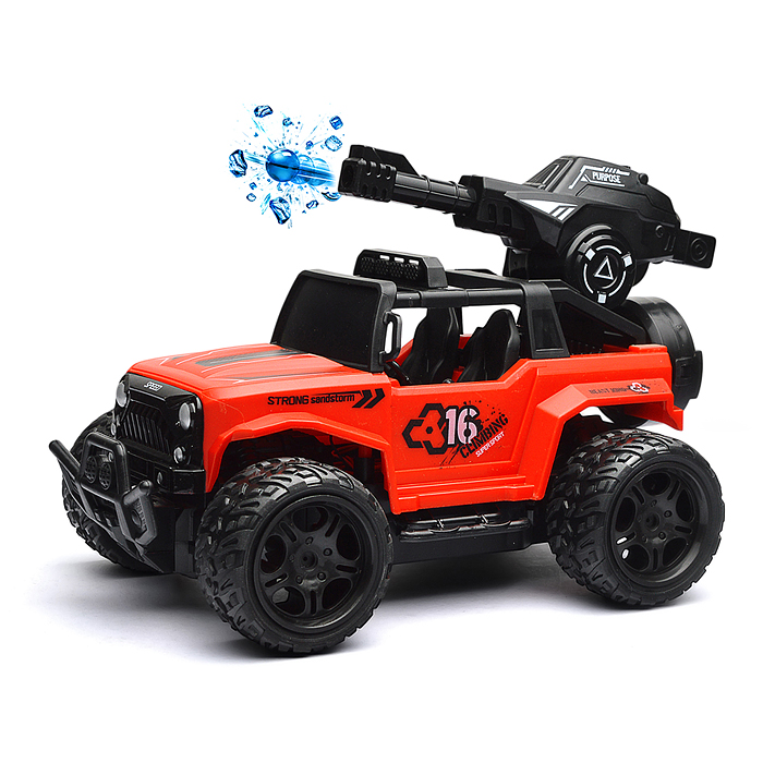 Машина SBY169-4 с водяной пушкой, р/у, цвет красный, 27 MGz, в коробке