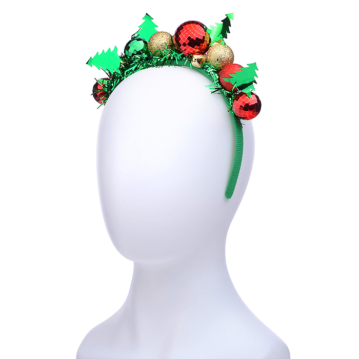 Ободок карнавальный S2306 "Ёлочные шарики" в пакете