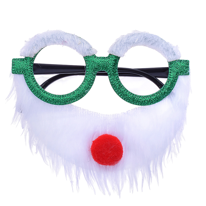 Очки карнавальные S2313 "Дедушка Мороз" в пакете
