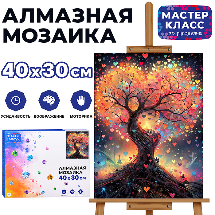 Мозаика алмазная MKA4030-60 "Дерево любви" 30*40см. Мозаика алмазная MKA4030-60 "Дерево любви" 30*40см.
