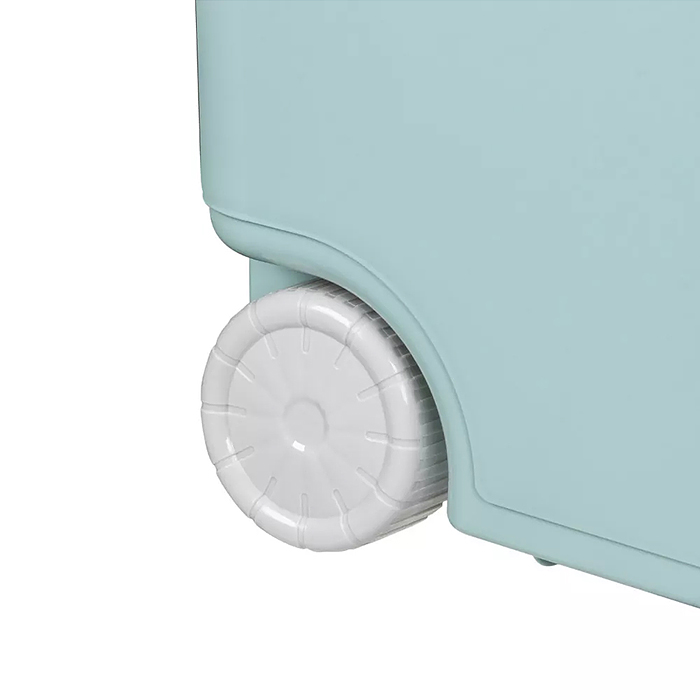 Фото к товару Ящик для игрушек на колесах 685х395х385мм, 66,5л (Светло-голубой) Ящик для игрушек на колесах 685х395х385мм, 66,5л (Светло-голубой)