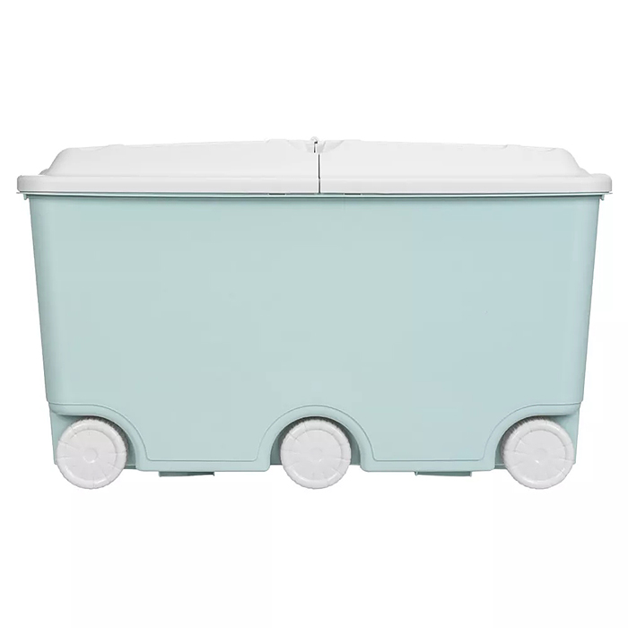 Фото к товару Ящик для игрушек на колесах 685х395х385мм, 66,5л (Светло-голубой) Ящик для игрушек на колесах 685х395х385мм, 66,5л (Светло-голубой)