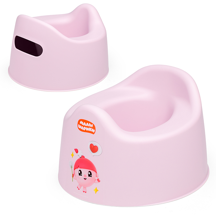 Горшок детский с декором "Малышарики" 275х254х170мм (Розовый) Горшок детский с декором "Малышарики" 275х254х170мм (Розовый)