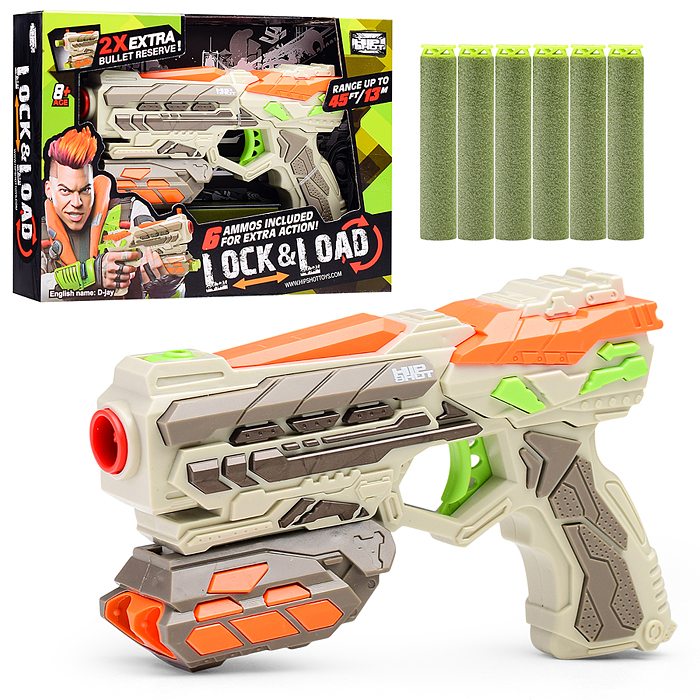 Бластер FJ9003 "Точно в цель" с мягкими пулями, в коробке