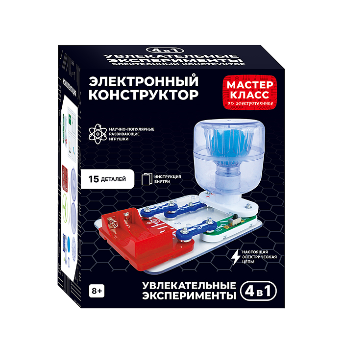 Фото к товару Электронный конструктор MK0017 "Увлекательные эксперименты 4в1" Электронный конструктор MK0017 "Увлекательные эксперименты 4в1"