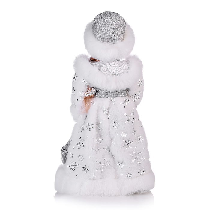 Фото к товару Сувенир музыкальный "Внучка деда мороза в белой шубе с поясом" с мелодией, 40 см Сувенир музыкальный "Внучка деда мороза в белой шубе с поясом" с мелодией, 40 см