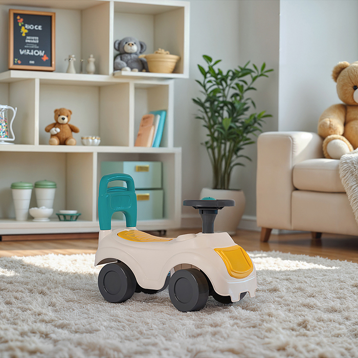 Фото к товару Машина-каталка My 1st, с клаксоном, белый Машина-каталка My 1st, с клаксоном, белый