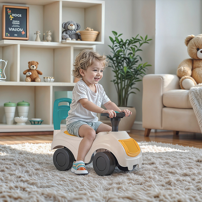 Фото к товару Машина-каталка My 1st, с клаксоном, белый Машина-каталка My 1st, с клаксоном, белый