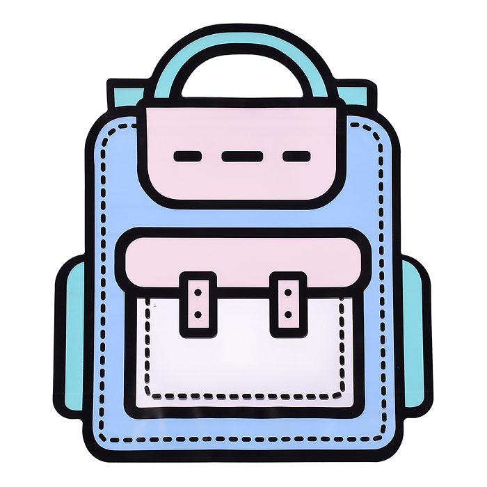 Пакет подарочный S2551 "Ранец" 24*28*4 см