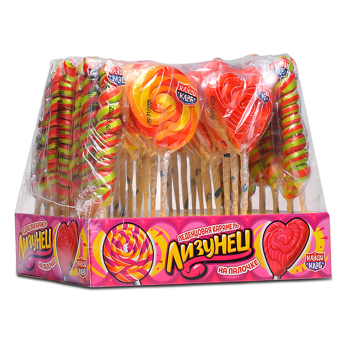 Карамель леденцовая на палочке "Лизунец" 30гр*34шт Карамель леденцовая на палочке "Лизунец" 30гр*34шт